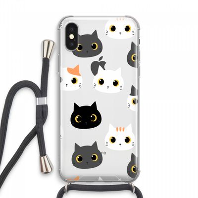 Katten: iPhone XS Max Transparant Hoesje met koord