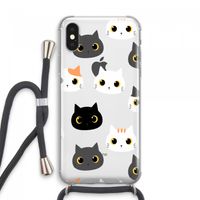 Katten: iPhone XS Max Transparant Hoesje met koord