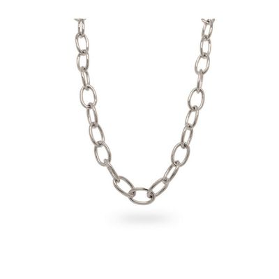 24Kae 32431S Ketting Chain Ovaal zilver 45 cm