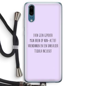 Tequila: Huawei P20 Transparant Hoesje met koord