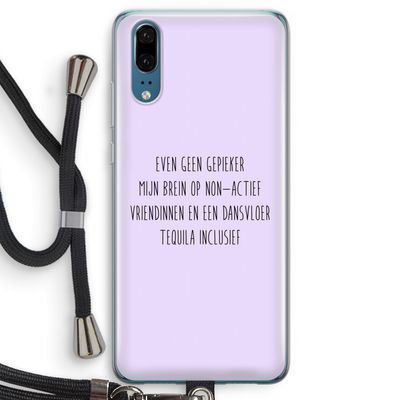 Tequila: Huawei P20 Transparant Hoesje met koord