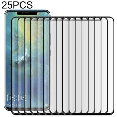 25 stuks 0.3 mm 9H oppervlaktehardheid 3D gebogen rand volledig scherm gehard glas film voor Huawei mate 20 Pro