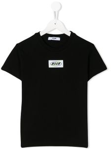 MSGM Kids t-shirt à patch logo - Noir