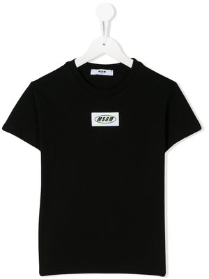 MSGM Kids t-shirt à patch logo - Noir