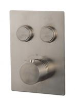 Wiesbaden Caral KLIK afbouwdeel inbouwthermostaat 2 weg geborsteld staal