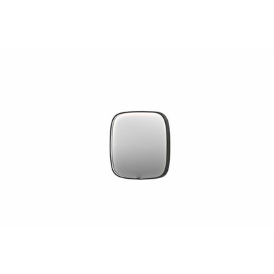 INK SP31 spiegel - 60x4x60cm contour in stalen kader incl dir LED - verwarming - color changing - dimbaar en schakelaar - mat zwart 8409810