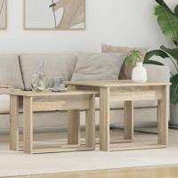 Koffietafel Set 2 pcs Sonoma Eiken Bewerkt hout