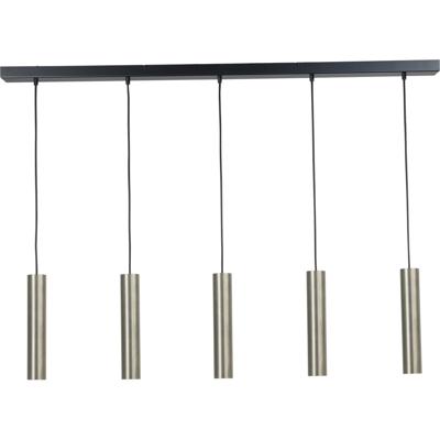 Masterlight Eetkamer hanglampRun 5 nikkel matte pendels - 2381-05-37-130-5
