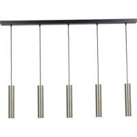 Masterlight Eetkamer hanglampRun 5 nikkel matte pendels - 2381-05-37-130-5