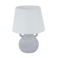 Bureaulamp Versa Grijs Linnen Keramisch 20 x 28 cm