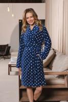 Duurzame fleece badjas stippen