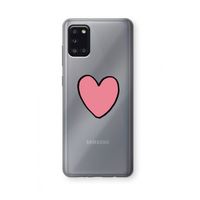 Hartje: Samsung Galaxy A31 Transparant Hoesje