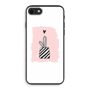 Zwart-wit cactus: iPhone SE 2020 Biologisch afbreekbaar hoesje