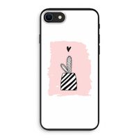 Zwart-wit cactus: iPhone SE 2020 Biologisch afbreekbaar hoesje
