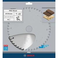 Bosch Professional Cirkelzaagblad voor Hout | PRO Wood | Ø 216mm Asgat 30mm 48T - 2608640641