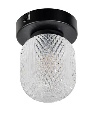 ETH Unieke plafondlampKristel 1-lichts zwart - 05-PL2191-30