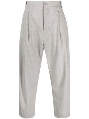 Hed Mayner pantalon crop à design plissé - Gris