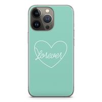 Forever heart pastel: iPhone 13 Pro Transparant Hoesje