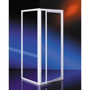 Plieger Class douchecabine vierkant met draaideur 3mm glas 90x90cm aluminium 4283062/4283066