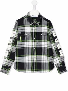 MSGM Kids chemise à carreaux - Noir