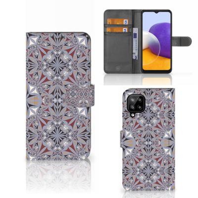 Samsung Galaxy A22 4G | M22 | Bookcase | Flower Tiles