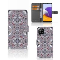 Samsung Galaxy A22 4G | M22 | Bookcase | Flower Tiles