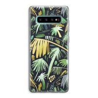 Tropical Palms Dark: Samsung Galaxy S10 Plus Transparant Hoesje