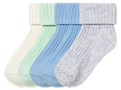 lupilu 5 paar baby sokken (15-18, groen/blauw/wit/grijs)