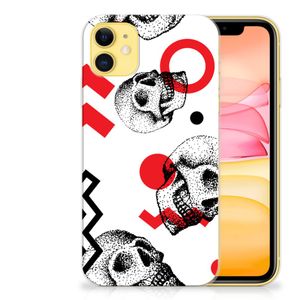 Silicone Back Case Apple iPhone 11 Skull Red