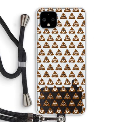 Poop emoji: Pixel 4 XL Transparant Hoesje met koord