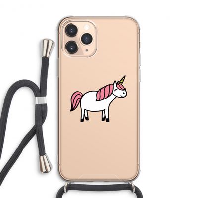 Eenhoorn: iPhone 11 Pro Max Transparant Hoesje met koord