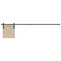 VidaXL Ophangset voor schuifdeur 213 cm koolstofstaal