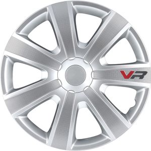 Wieldoppenset VR 14-inch zilver/carbon-look/logo PP5154