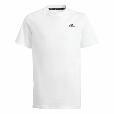 T-Shirt met Korte Mouwen voor kinderen Adidas U Sl Wit - Maat: 11-12 Jaar