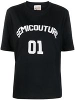 Semicouture t-shirt à logo imprimé - Noir