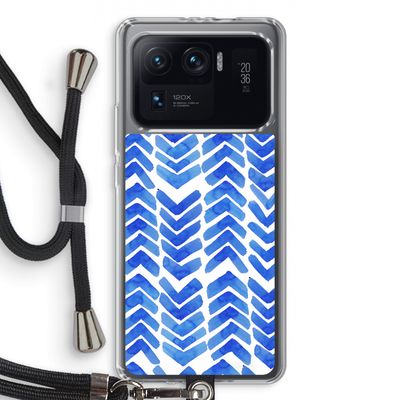 Blauwe pijlen: Xiaomi Mi 11 Ultra Transparant Hoesje met koord