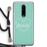 Friends heart pastel: OnePlus 7 Pro Transparant Hoesje met koord