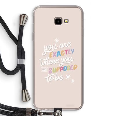 Right Place: Samsung Galaxy J4 Plus Transparant Hoesje met koord