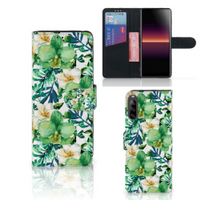 Sony Xperia L4 Hoesje Orchidee Groen