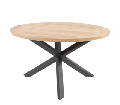 Taste 4SO Prado Diningtafel Teak Antracite Ø 130 cm - Taste