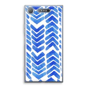 Blauwe pijlen: Sony Xperia XZ1 Transparant Hoesje