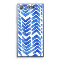 Blauwe pijlen: Sony Xperia XZ1 Transparant Hoesje