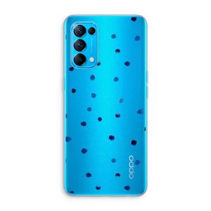 Blauwe stippen: Oppo Find X3 Lite Transparant Hoesje