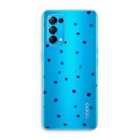 Blauwe stippen: Oppo Find X3 Lite Transparant Hoesje
