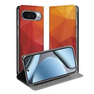 Book Wallet Case Google Pixel 10 | Pixel 10 Pro Polygon Red
