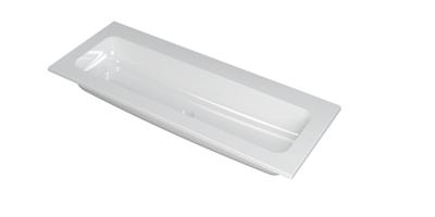 INK Wastafel Faktor polystone centraal zonder kraangat 120 cm x 45 cm x 1,5 cm Glans wit 3407020