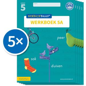 Schrijfbaas Blokletters Werkboek 5A (Set van 5) (Paperback)