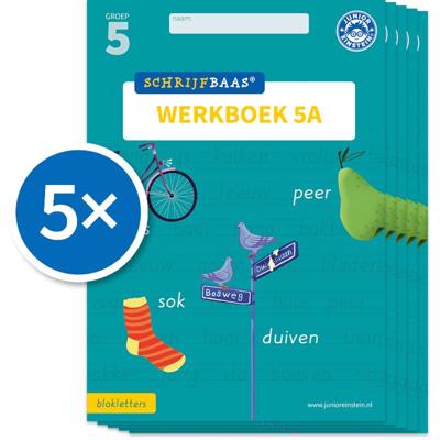 Schrijfbaas Blokletters Werkboek 5A (Set van 5) (Paperback)
