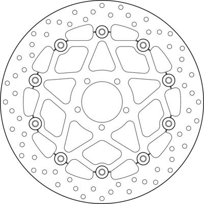 BREMBO Serie Oro remschijf, remschijven voor de moto, zwevend 78B408B1