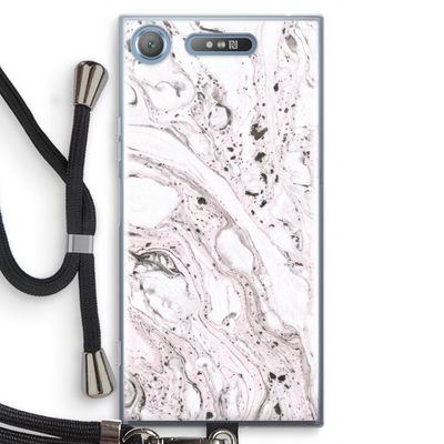 Mengelmoes: Sony Xperia XZ1 Transparant Hoesje met koord